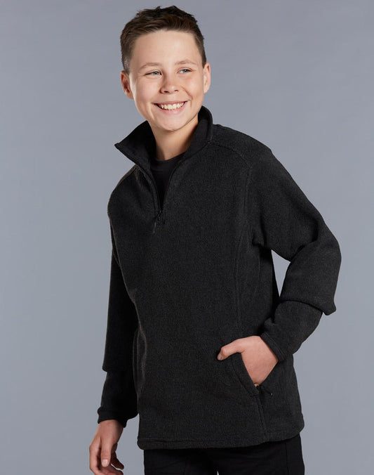 Kid's Half Zip Polar Fleece Pullover - PF21K