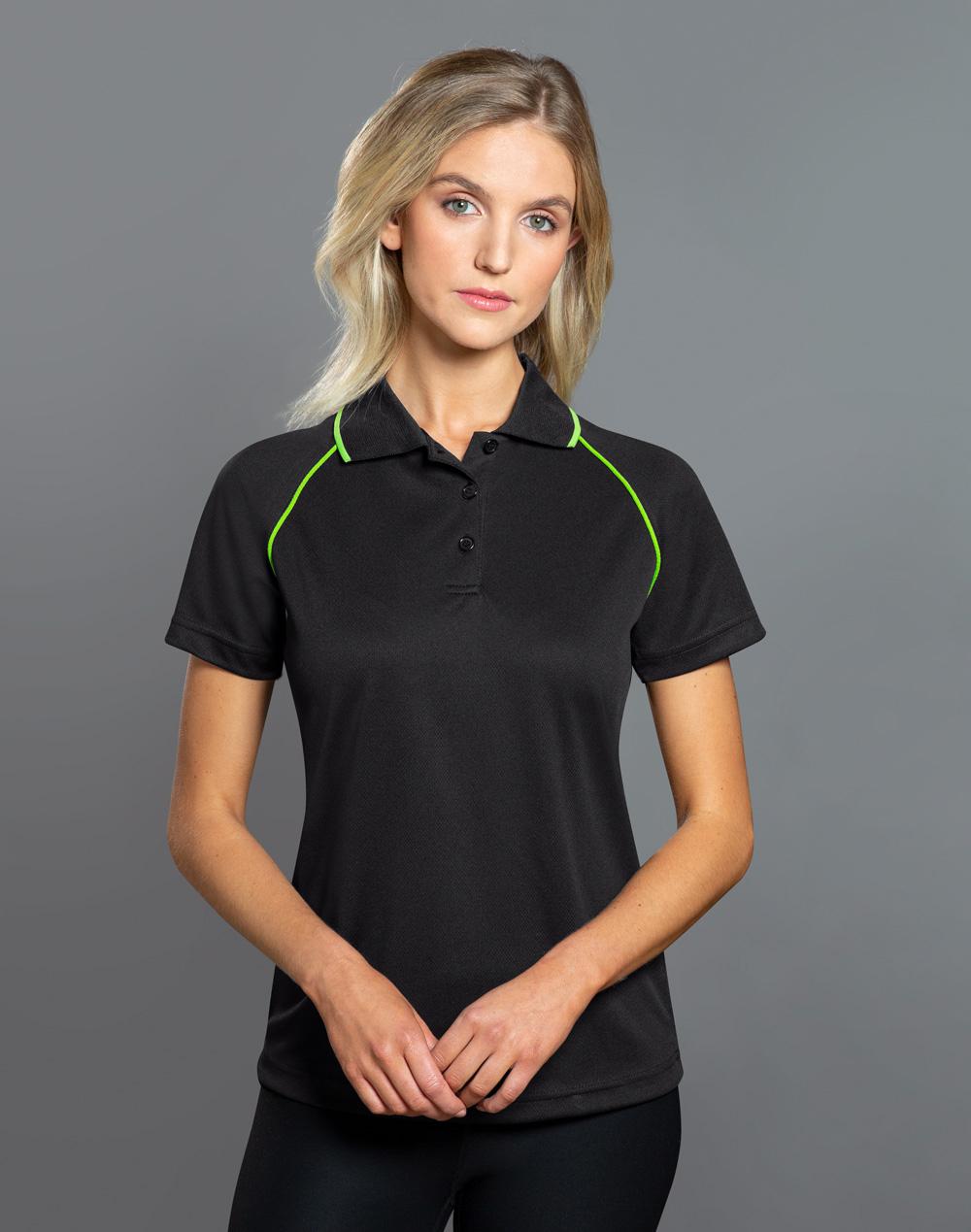ladies cooldry raglan S/S polo - PS19