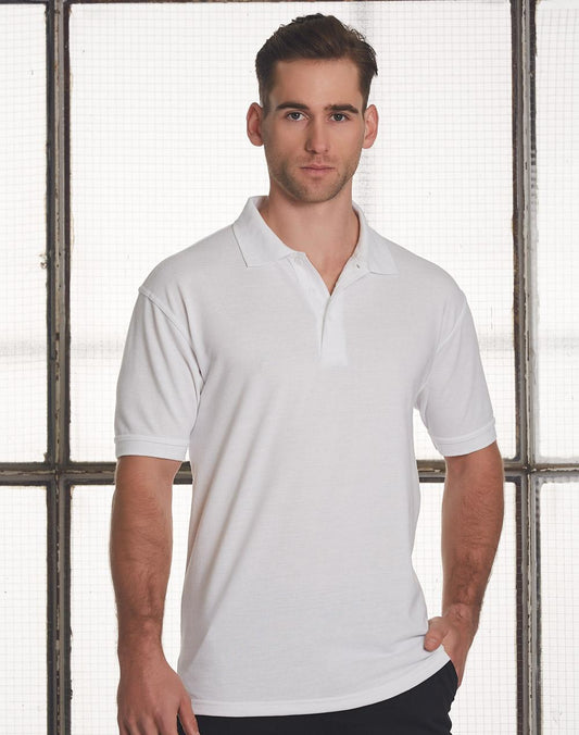 mens tight pique knit S/S polo - PS22