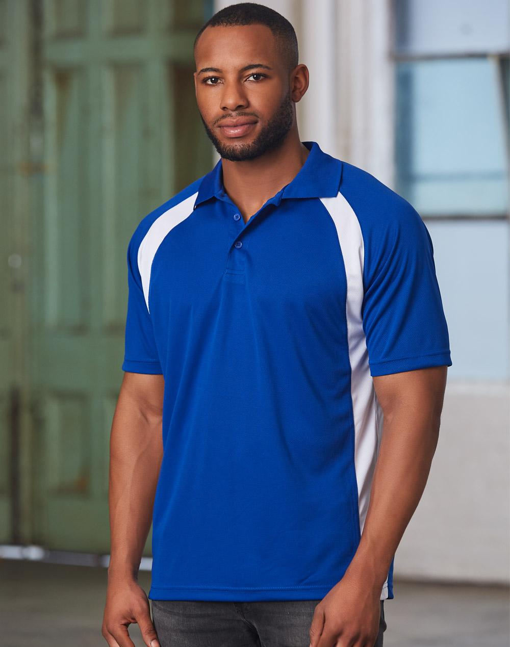 Men's CoolDry Micro-mesh Contrast Colour Polo - PS30