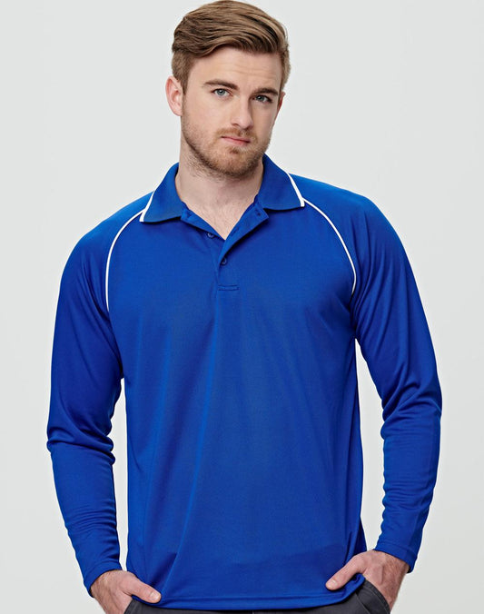Men's cooldry raglan L/S polo - PS43