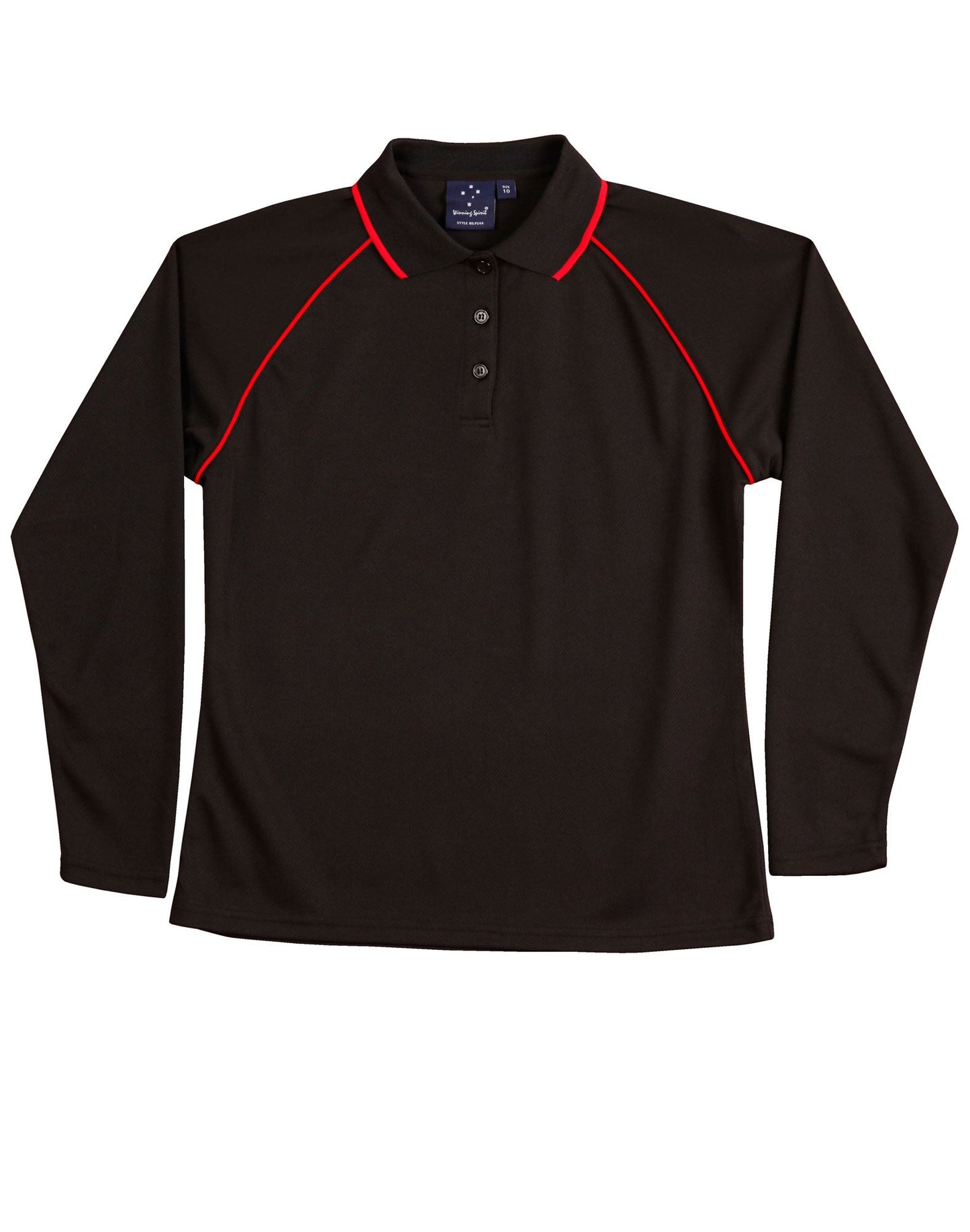 Ladies' cooldry raglan L/S polo - PS44