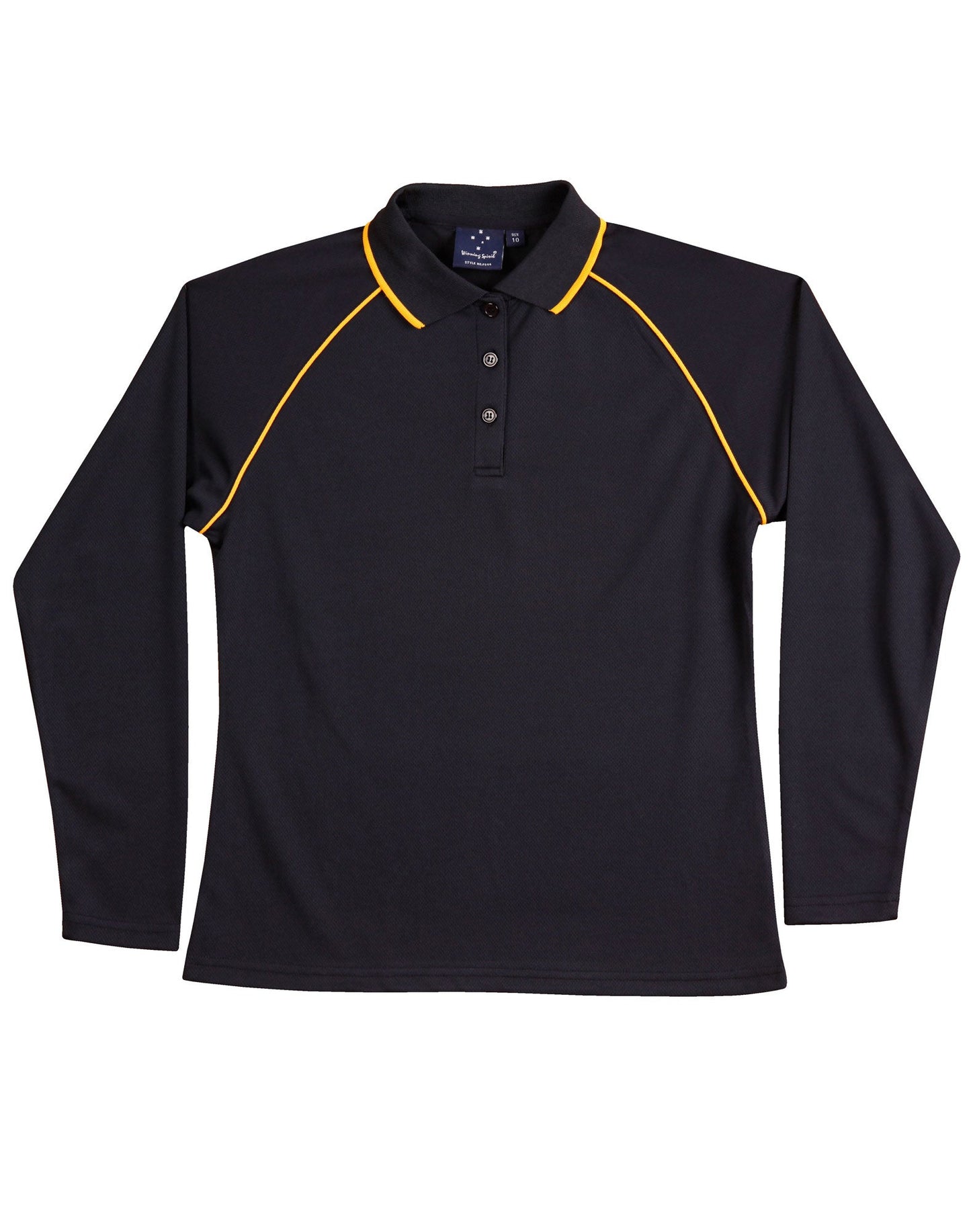 Ladies' cooldry raglan L/S polo - PS44