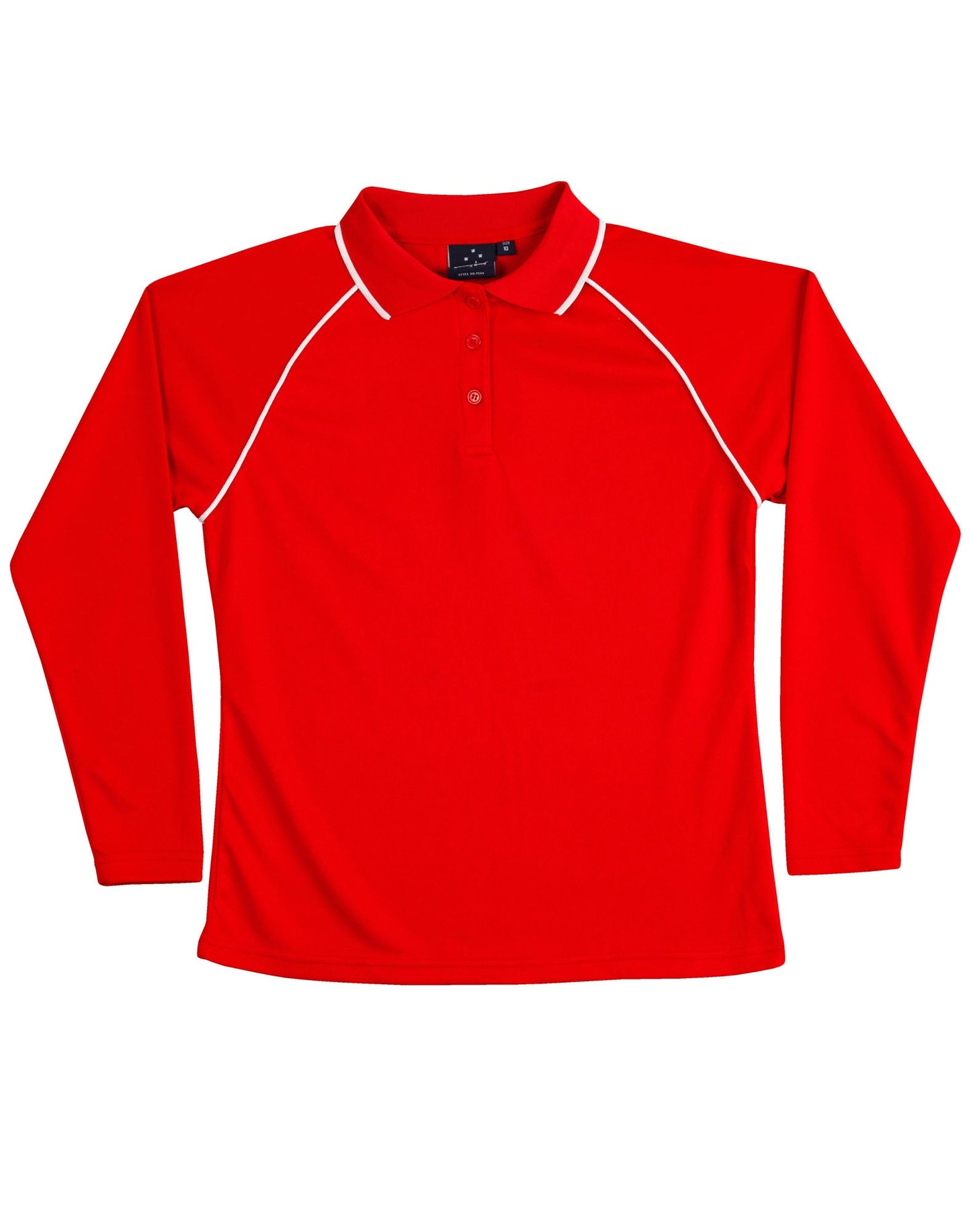 Ladies' cooldry raglan L/S polo - PS44