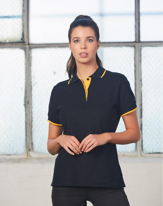 Ladies' Poly/Cotton Contrast Pique S/S Polo - PS48A