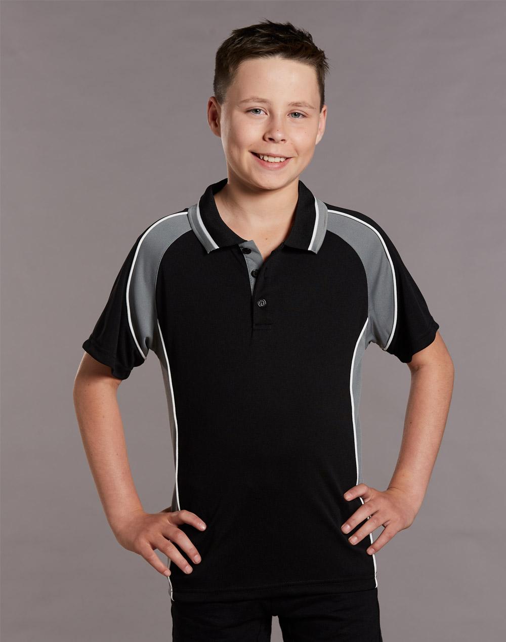 Kids' mini waffle CoolDry Polo - PS49K