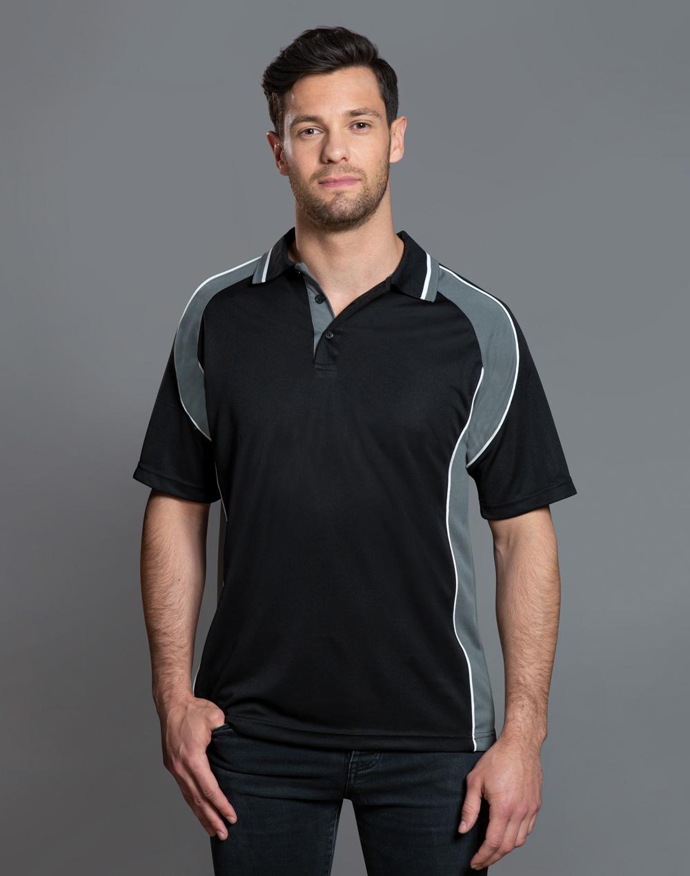 mens mini waffle coold polo - PS49
