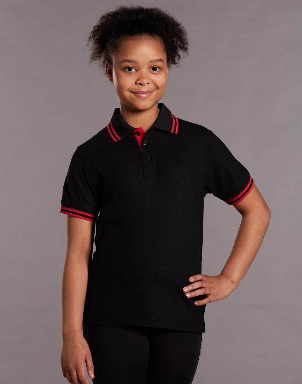 Kids' Truedry Contrast S/S Polo - PS65K