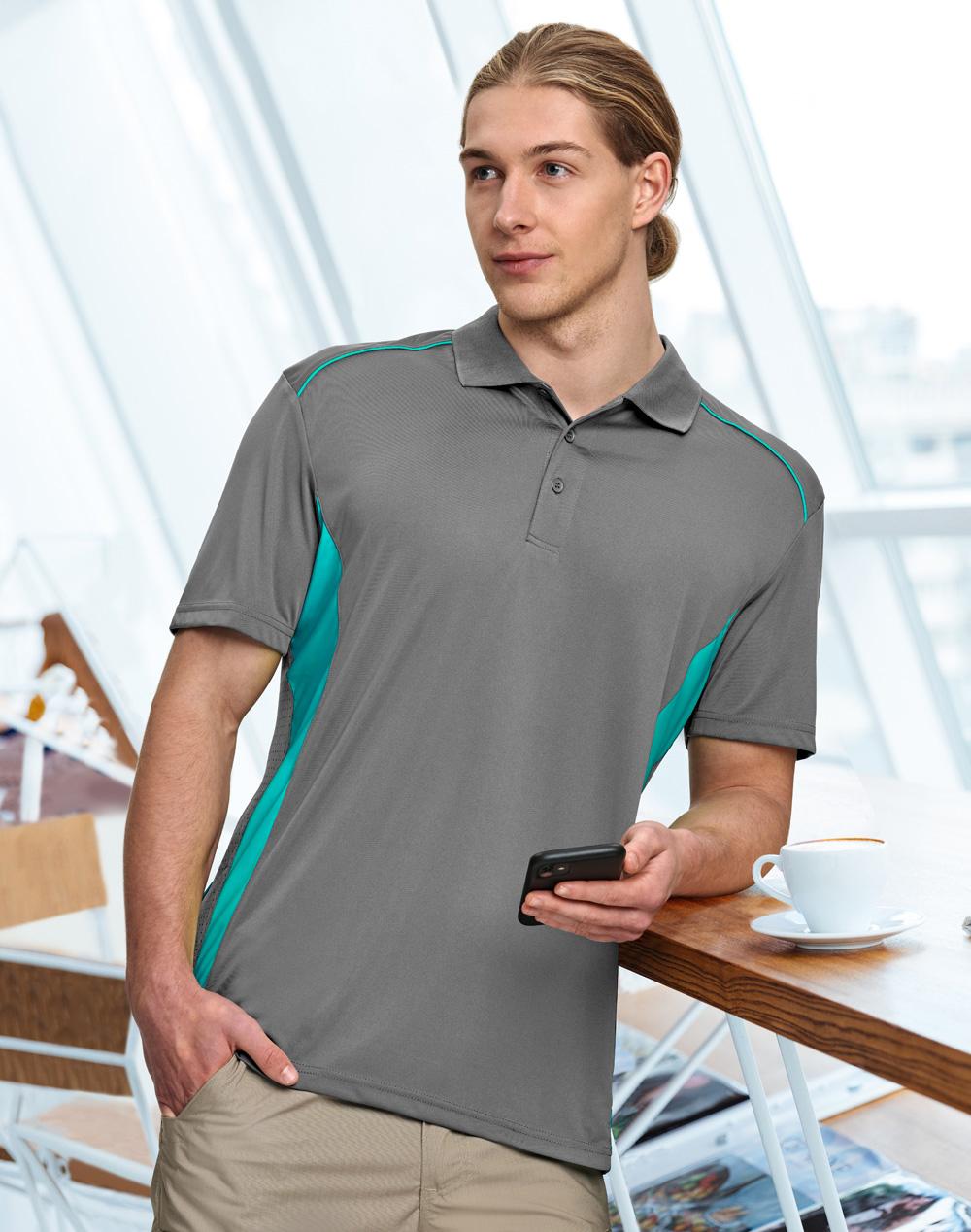 Men's Cooldry S/S Contrast Interlock Polo - PS79