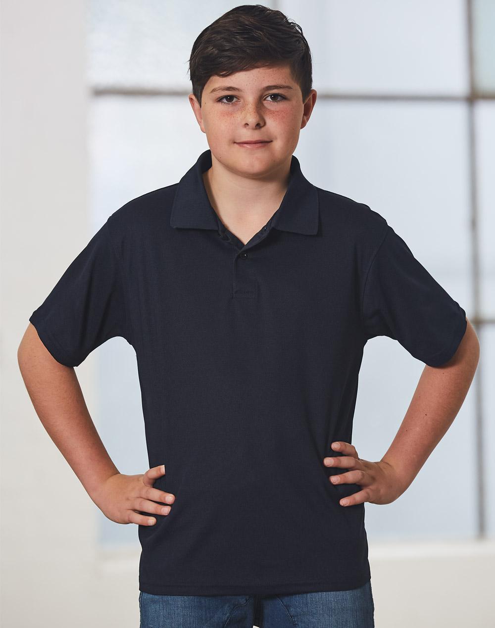 Kids' Cooldry Pique Soild Colour S/S Polo - PS81K