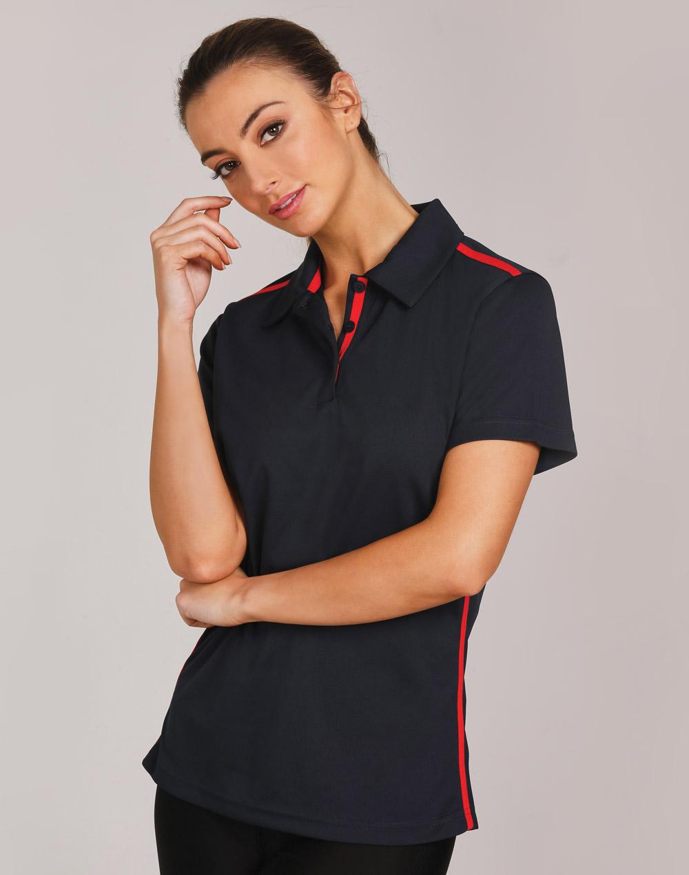 Ladies' rapid cool short sleeve contrast polo - PS84
