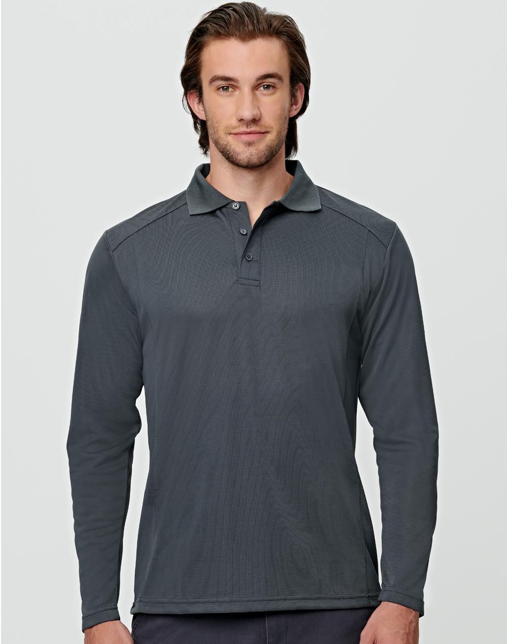 Men's Bamboo Charcoal L/S Polo - PS89