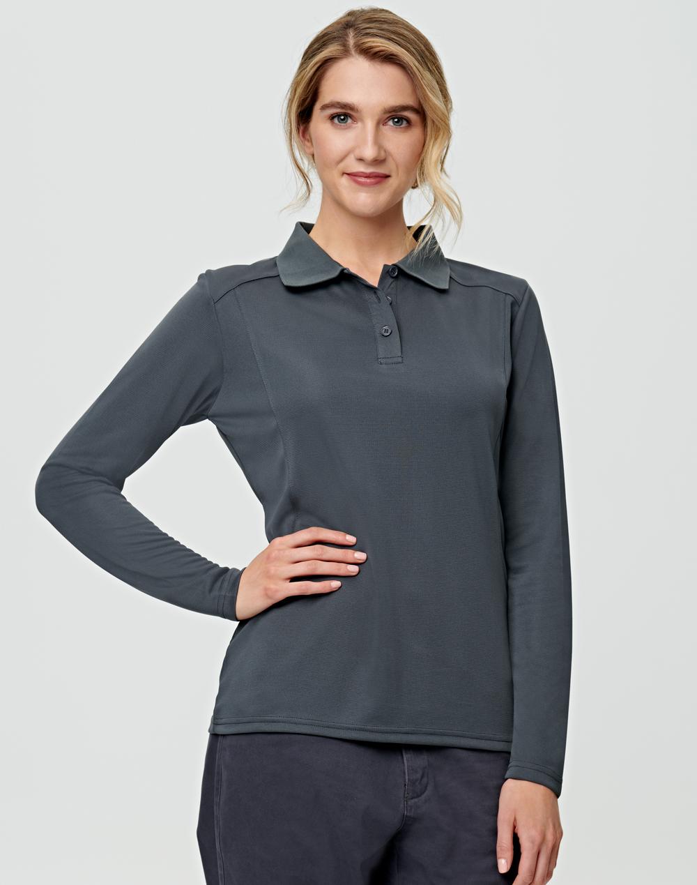 Ladies' Bamboo Charcoal L/S Polo - PS90