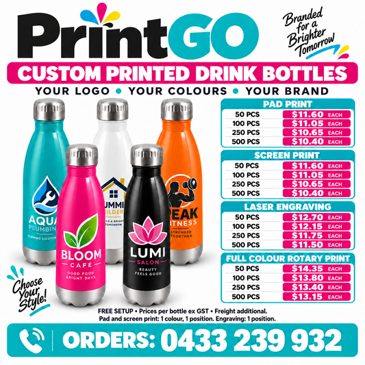 Custom Steel Drink Bottle 700ml from $10.40