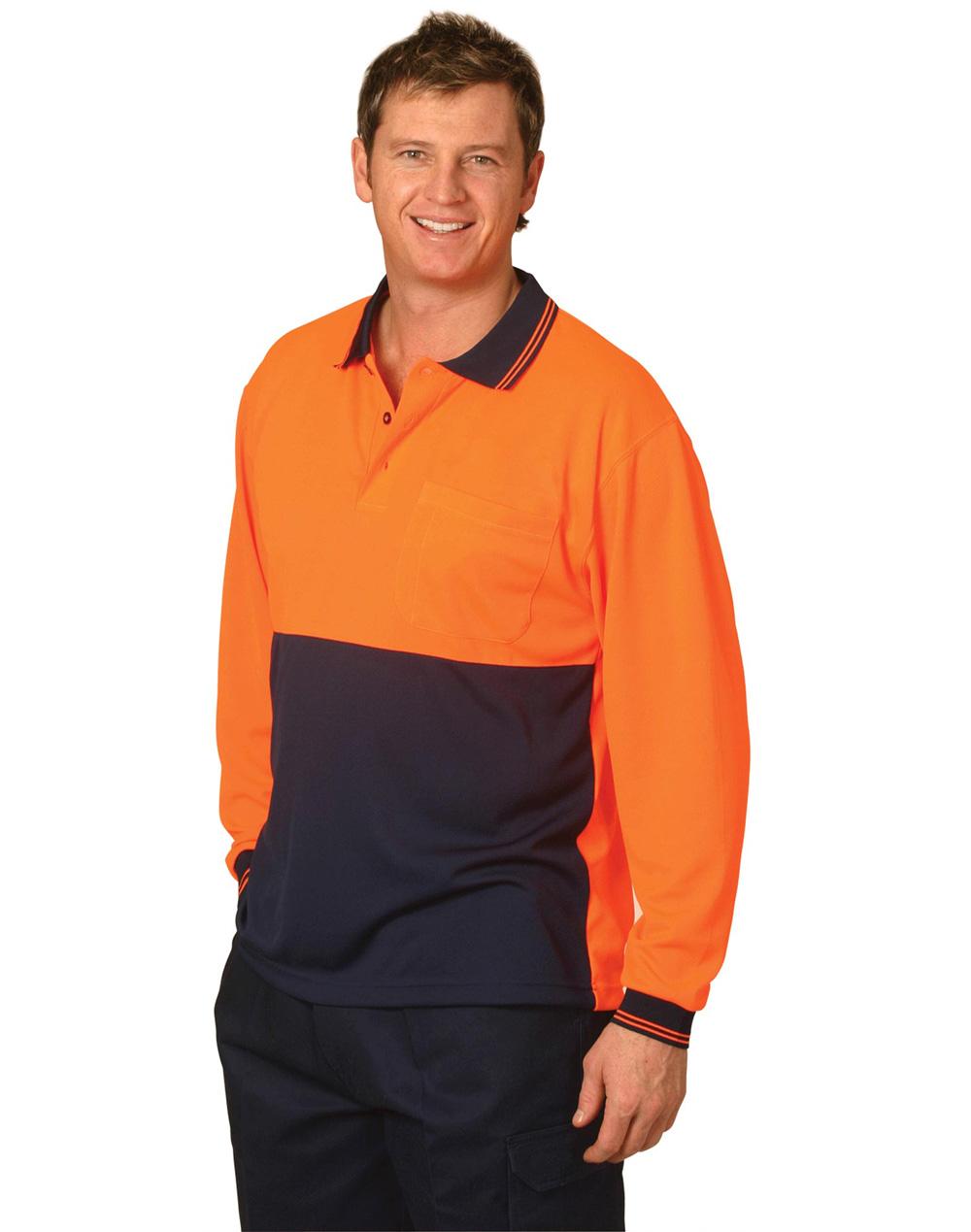 Hi-Vis cooldry safety polo L/S - SW05CD