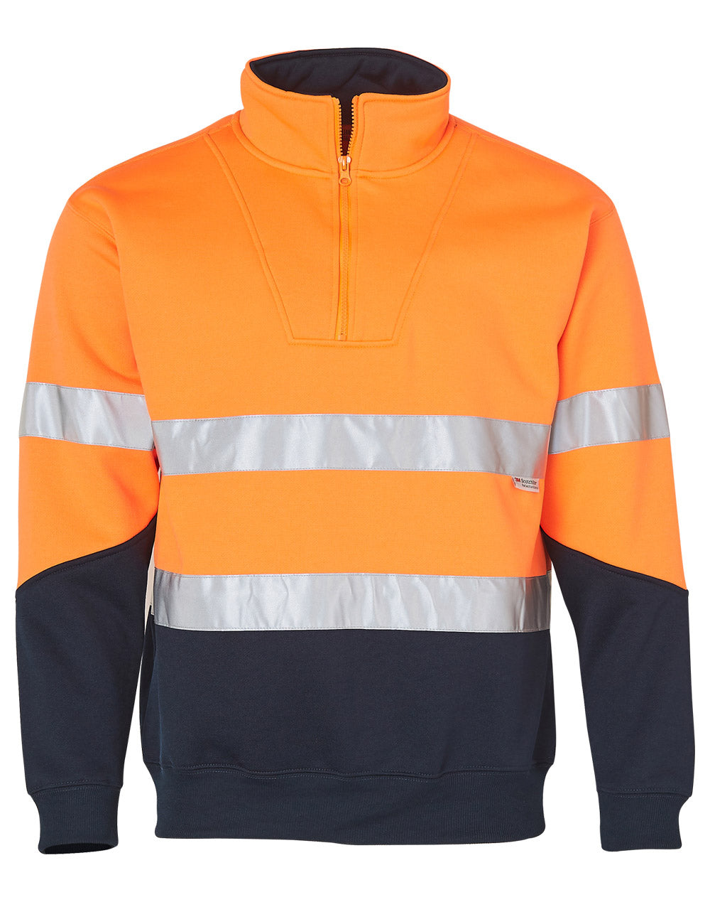 Hi-Vis L/S Fleecy Collar Sweater 3M Tapes - SW14