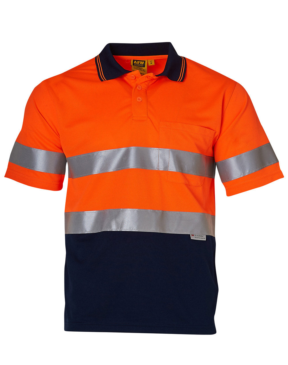 Hi-Vis S/S Safety Polo 3M Tapes - SW17A