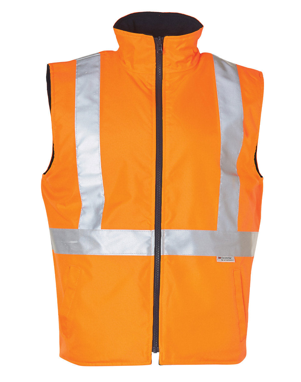 Hi-Vis Reversible Safety Vest With Hoop Pattern 3M Tapes - SW19A