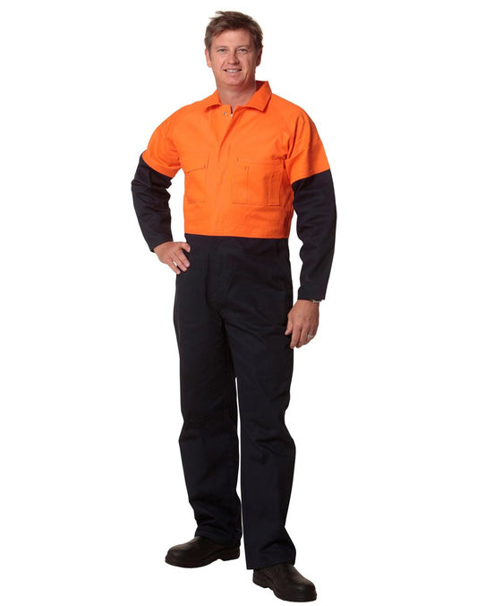 Hi-Vis Two Tone Men's Cotton Drill Coverall-Regular - SW204