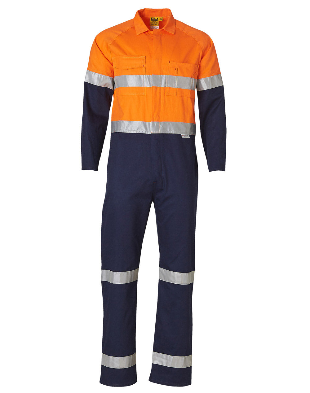 Hi-Vis Men's Light Weight Cotton Coverall with 3M Tape-Regular - SW207
