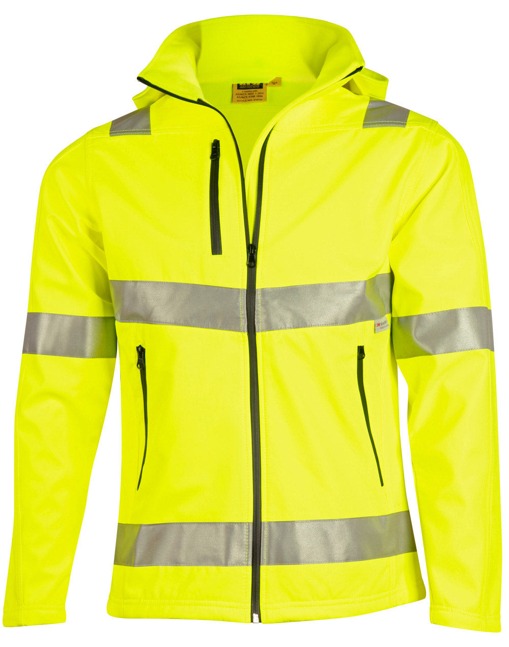 Hi-Vis Softshell Hooded Jacket With 3M Tape - SW30