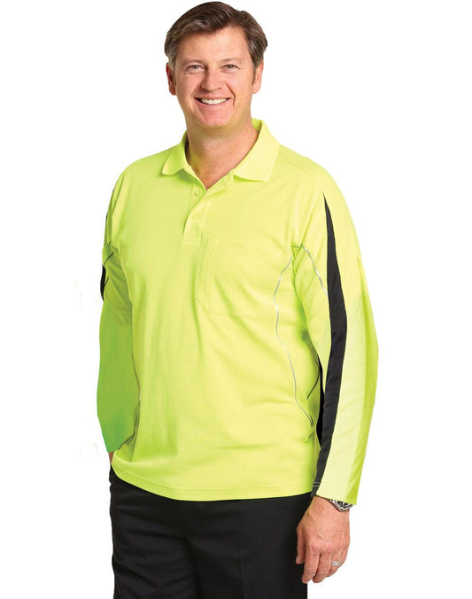 Men's Truedry L/S Hi-Vis Polo - SW33A