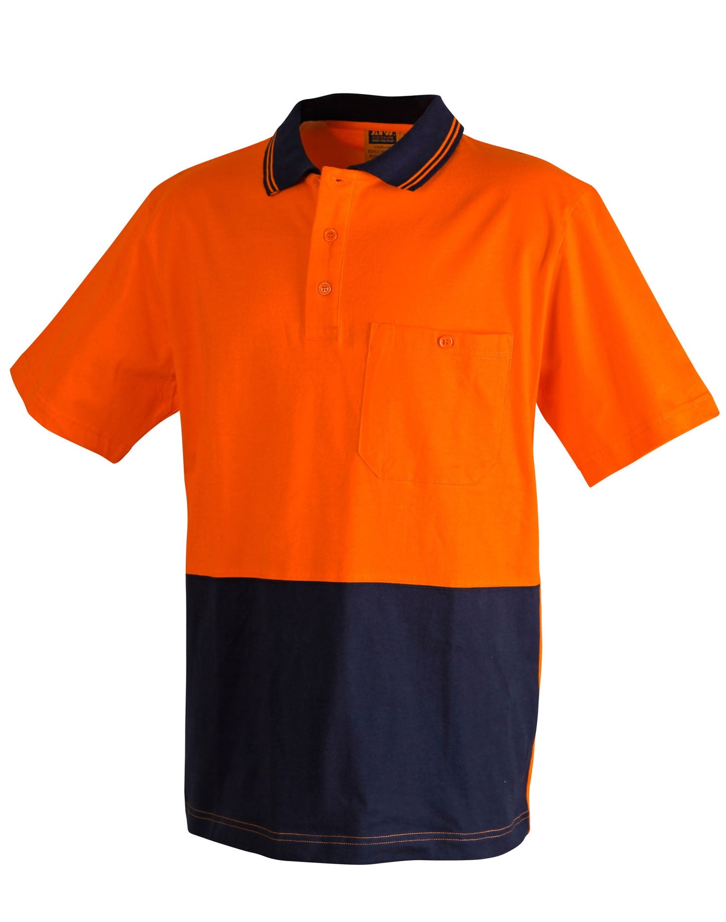 Cotton Jersey Two Tone Safety Polo - SW35