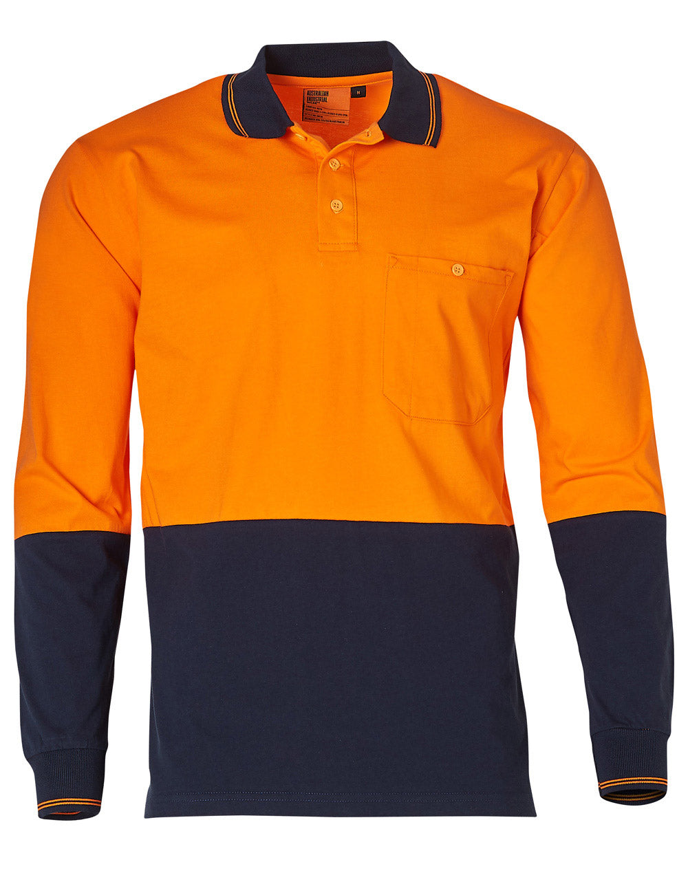 Hi-Vis Cotton Two Tone L/S Safety Polo - SW36