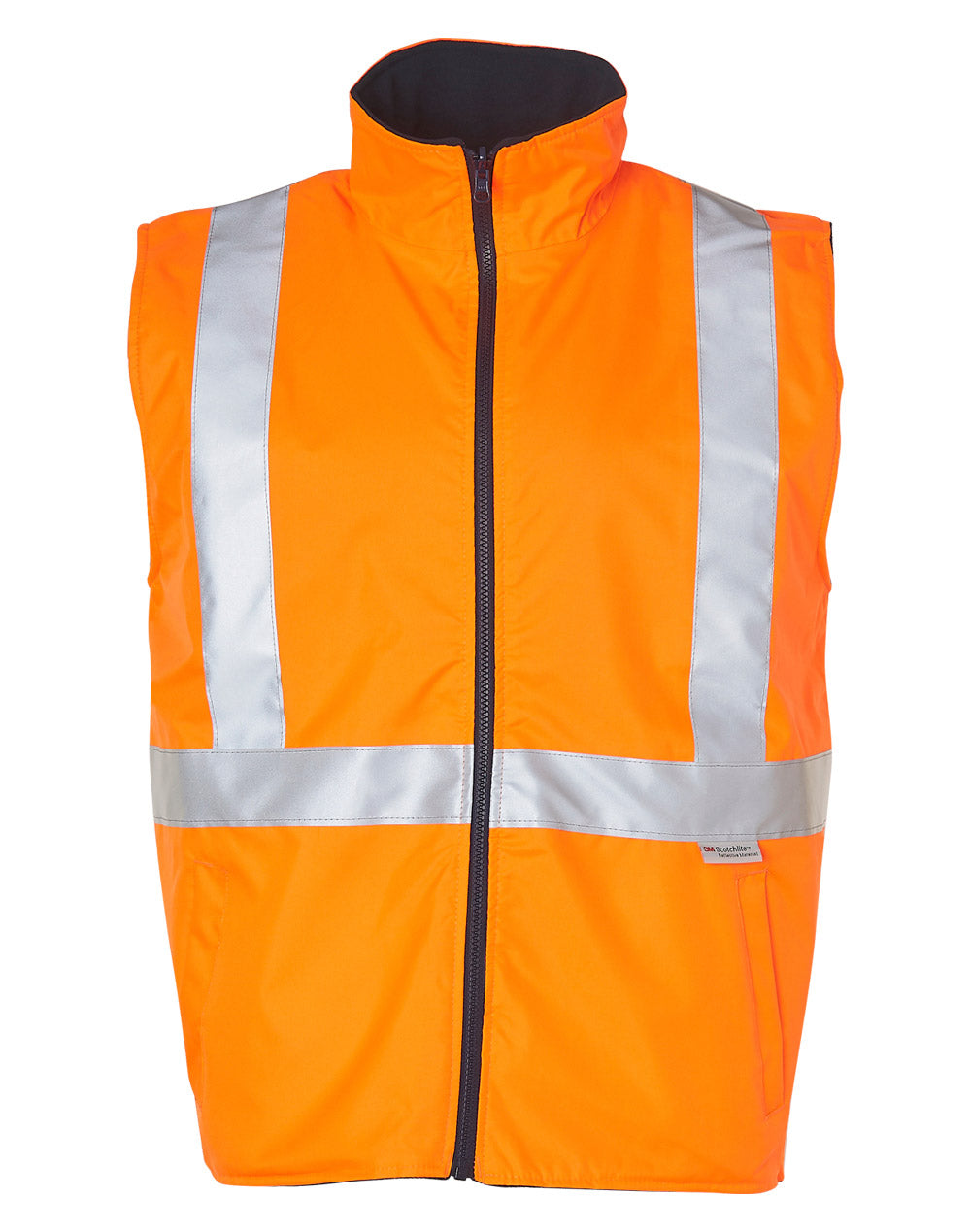 Hi-Vis Reversible Safety Vest With X Pattern 3M Tapes - SW37