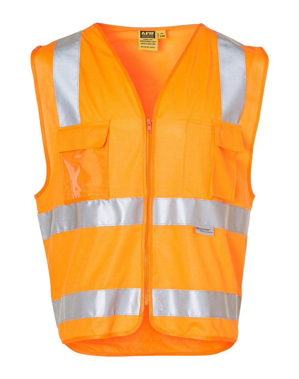 Hi-Vis Safety Vest with ID Pocket & R/F Tapes - SW42