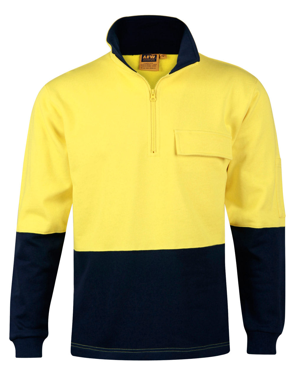Hi-Vis Two Tone Cotton Fleecy Sweat - SW47