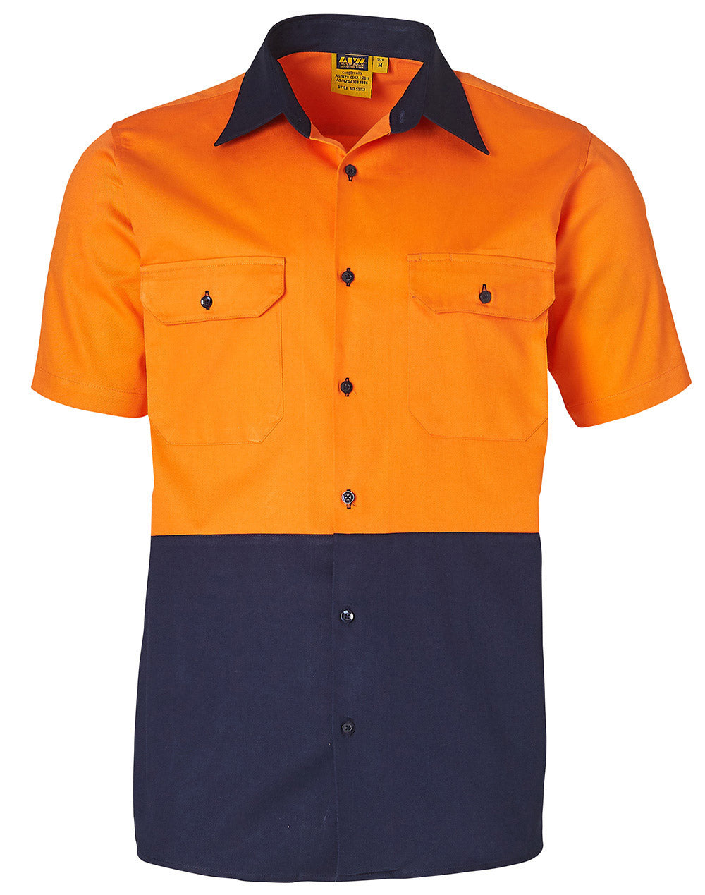 Hi-Vis two tone S/S cotton work shirt - SW53