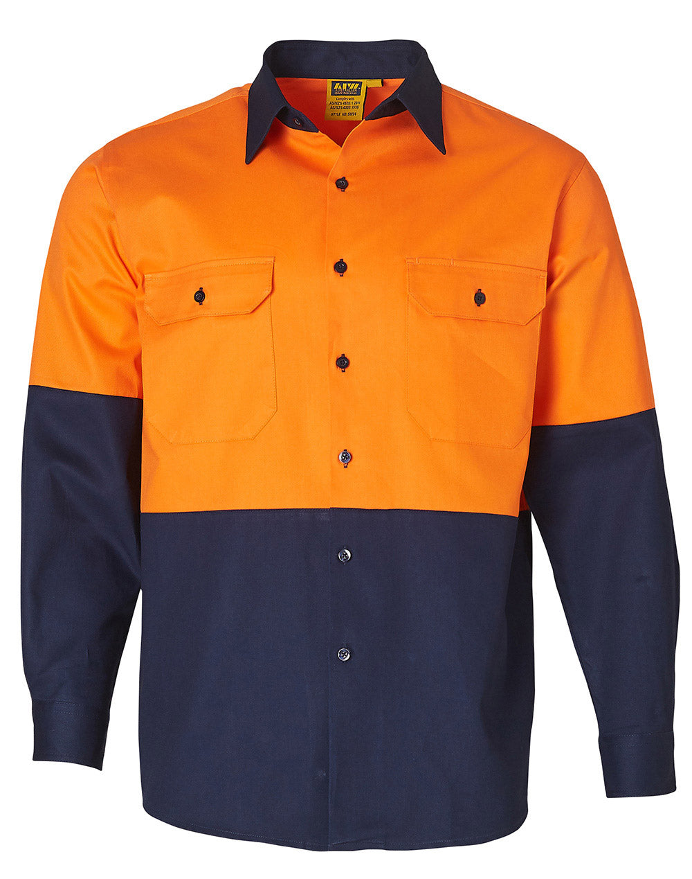 Hi-Vis cotton drill shirt L/S - SW54