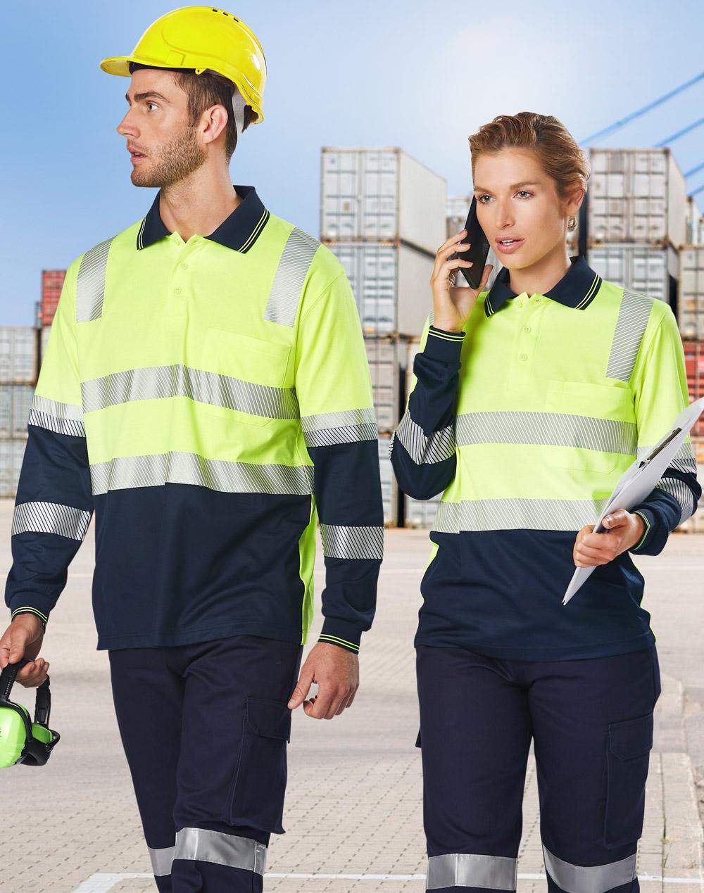 Biomotion Segmented Truedry L/S Safety Polo - SW74