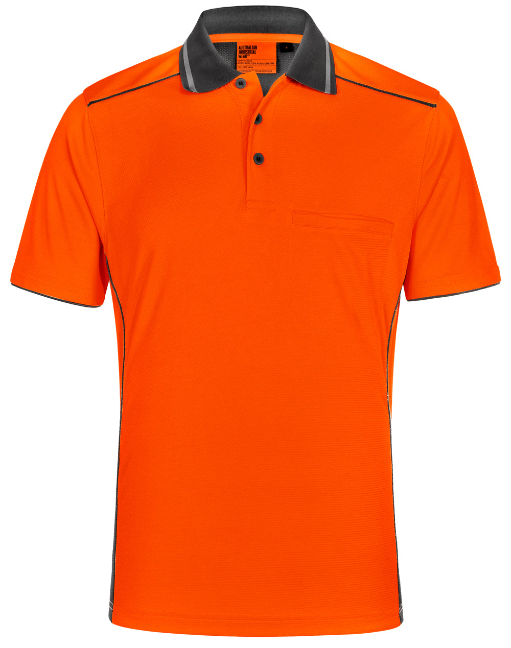 Hi-Vis Bamboo Charcoal Vented S/S Polo - SW79