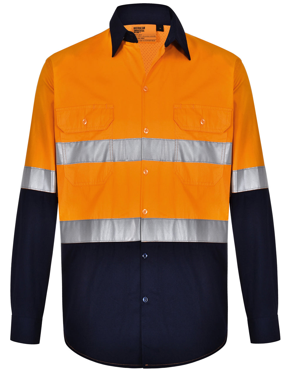 Hi-Vis Cool-Breeze Safety L/S Shirt (Generic Tape) - SW82