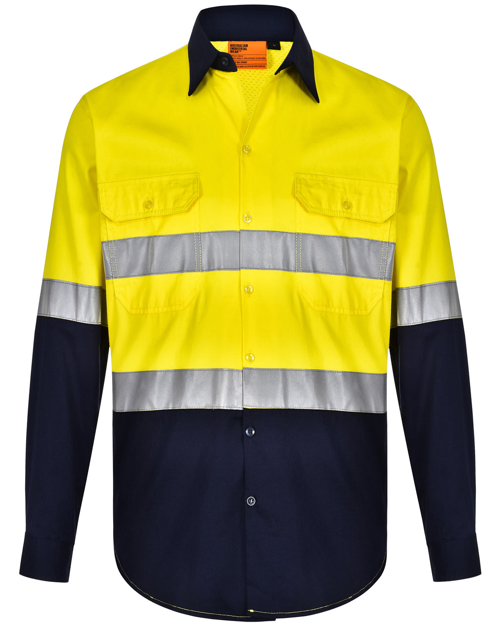 Hi-Vis Cool-Breeze Safety L/S Shirt (Generic Tape) - SW82