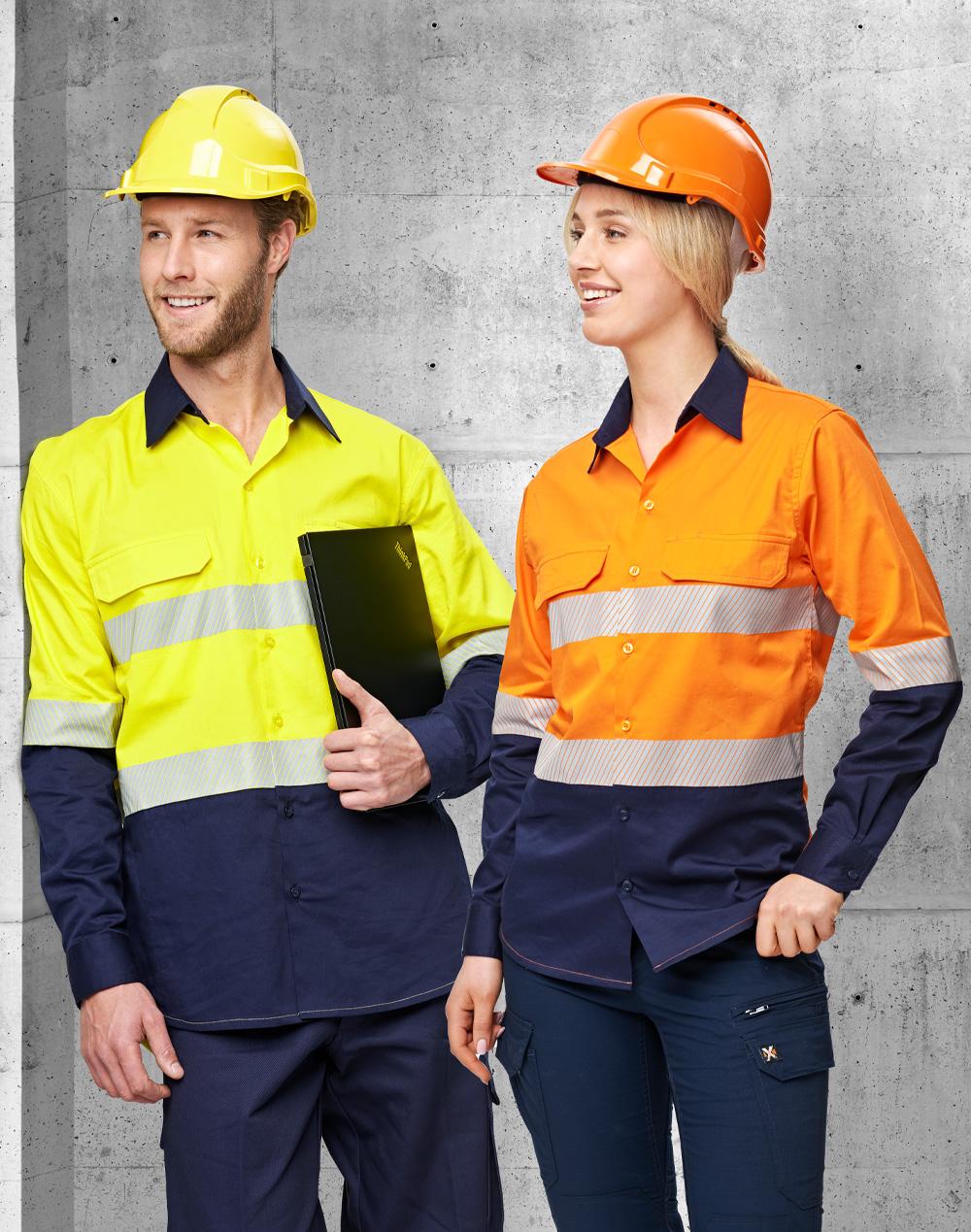 Hi-Vis Cool-Breeze Safety L/S Shirt (Segmented Tape) - SW83