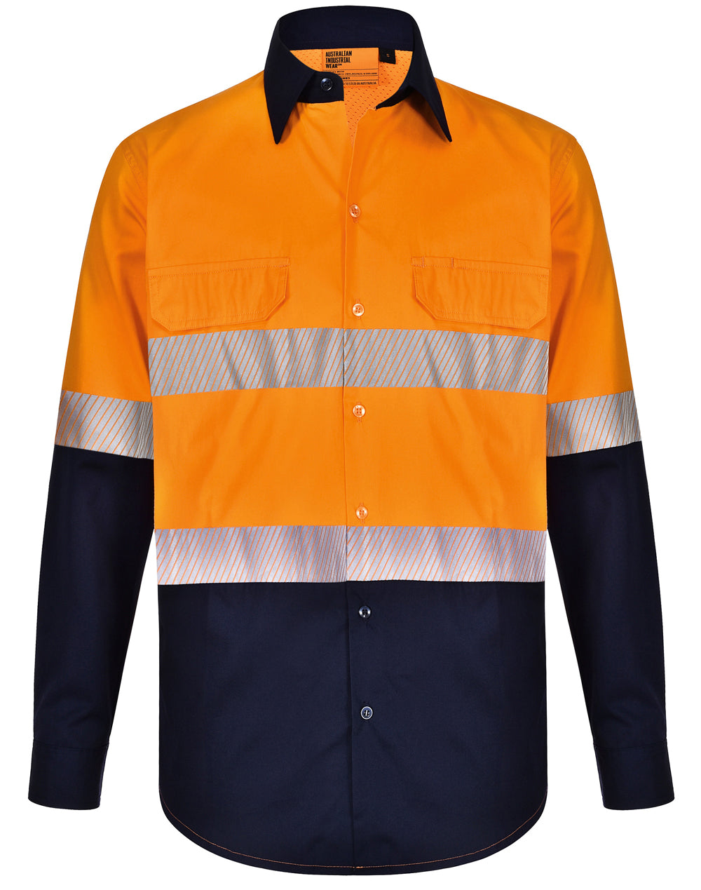 Hi-Vis Cool-Breeze Safety L/S Shirt (Segmented Tape) - SW83