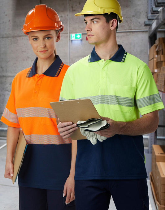Unisex Cooldry Segmented Safety S/S Polo - SW85