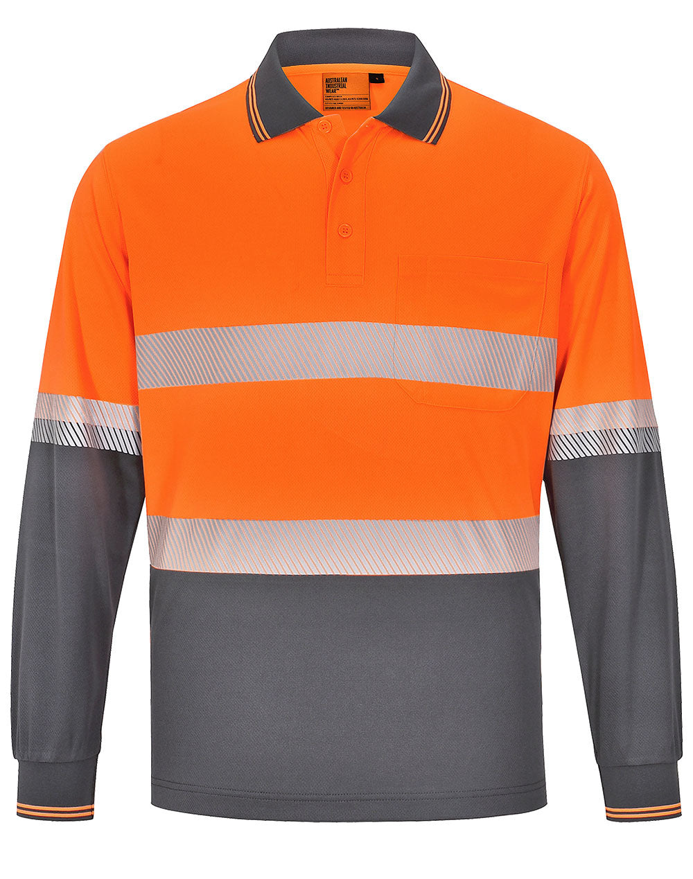 Unisex Cooldry Segmented Safety L/S Polo - SW86