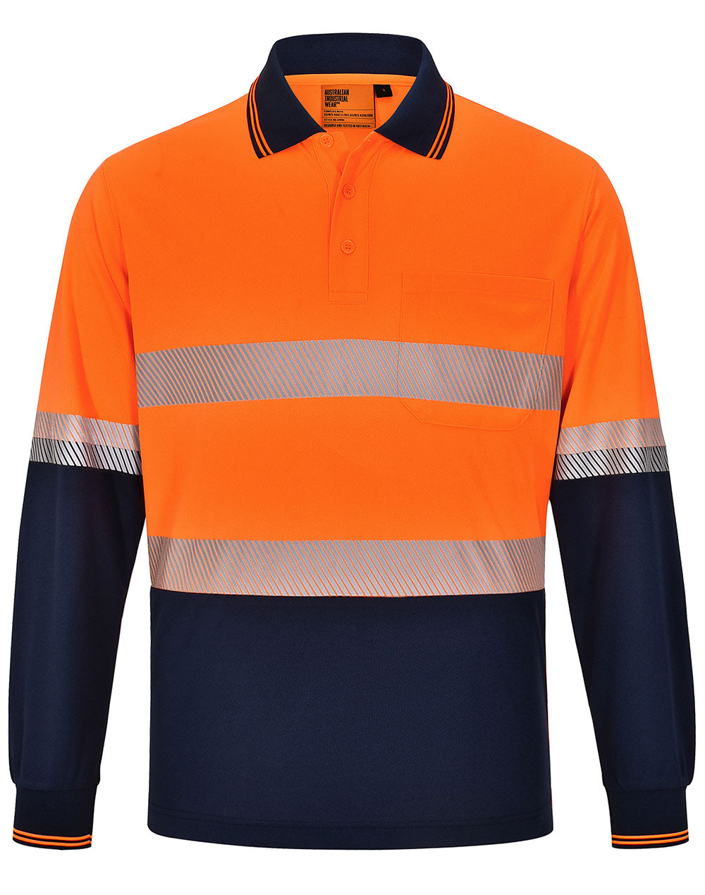 Unisex Cooldry Segmented Safety L/S Polo - SW86