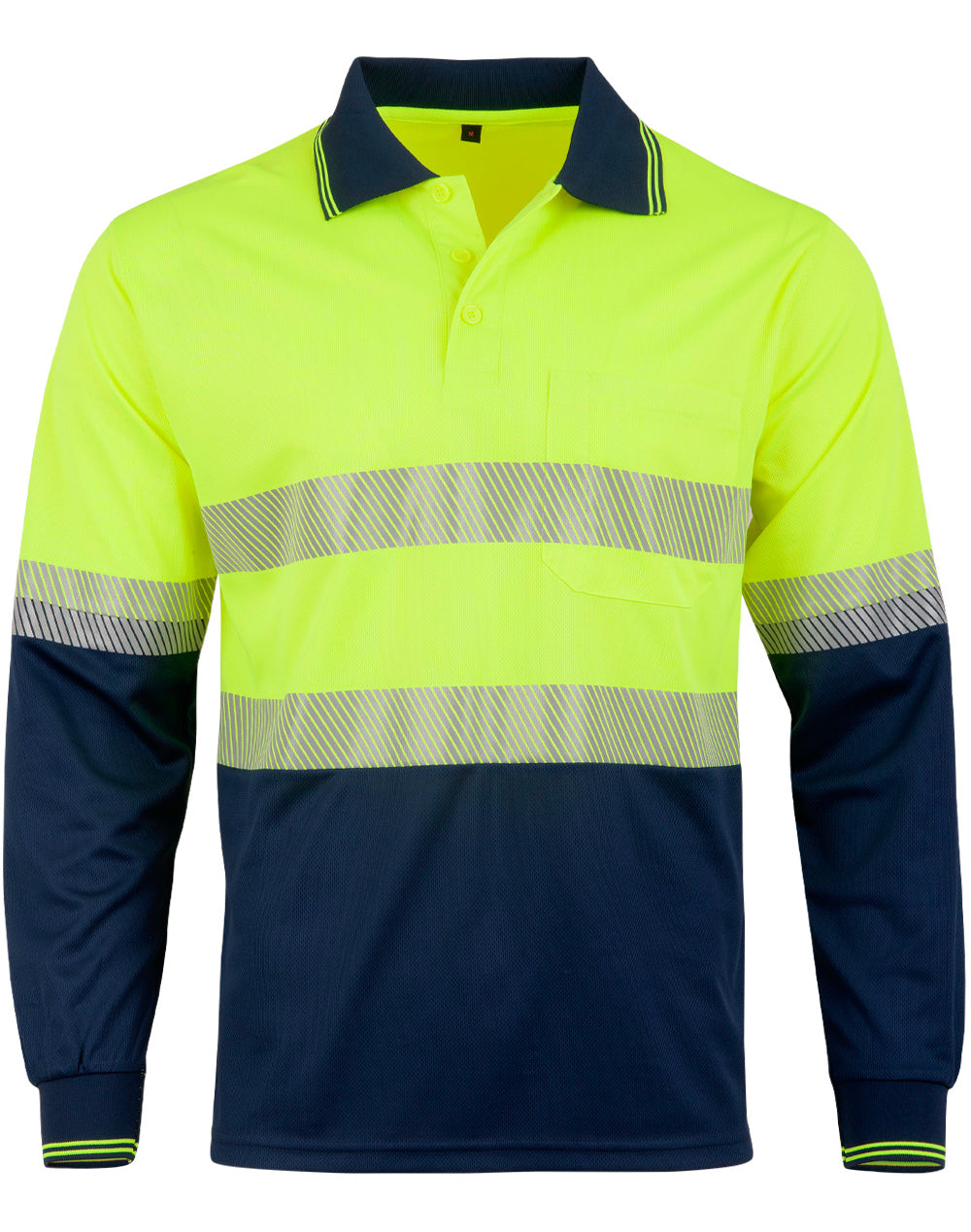 Unisex Cooldry Segmented Safety L/S Polo - SW86