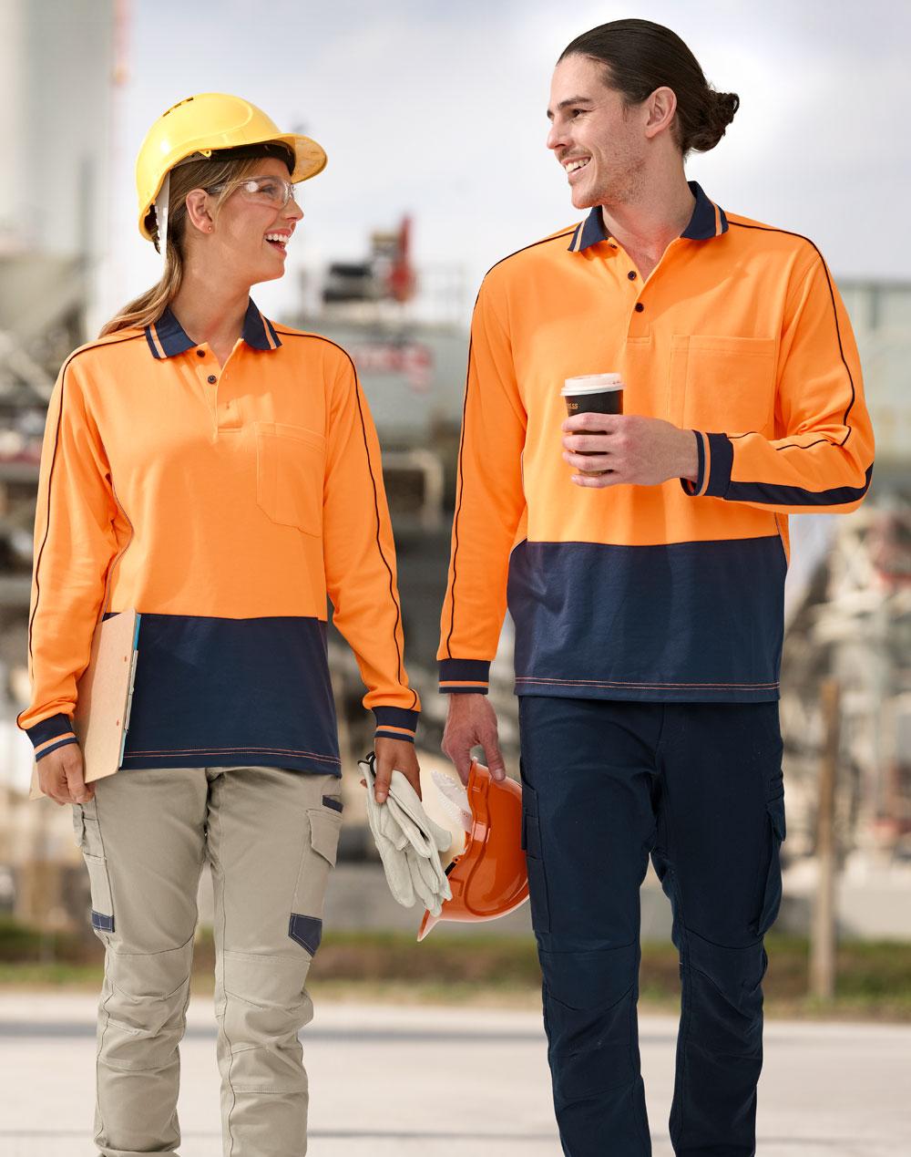 Hi-Vis Sustainable Cool-Breeze Truedry Safety L/S Polo - SW90