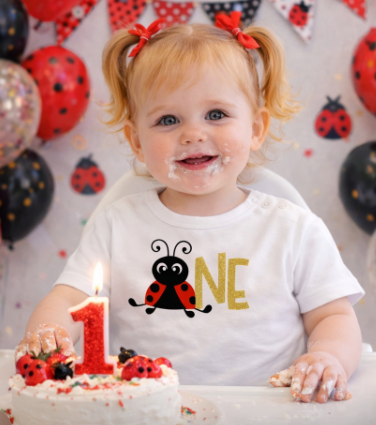 My First Birthday Lady Bug "ONE"