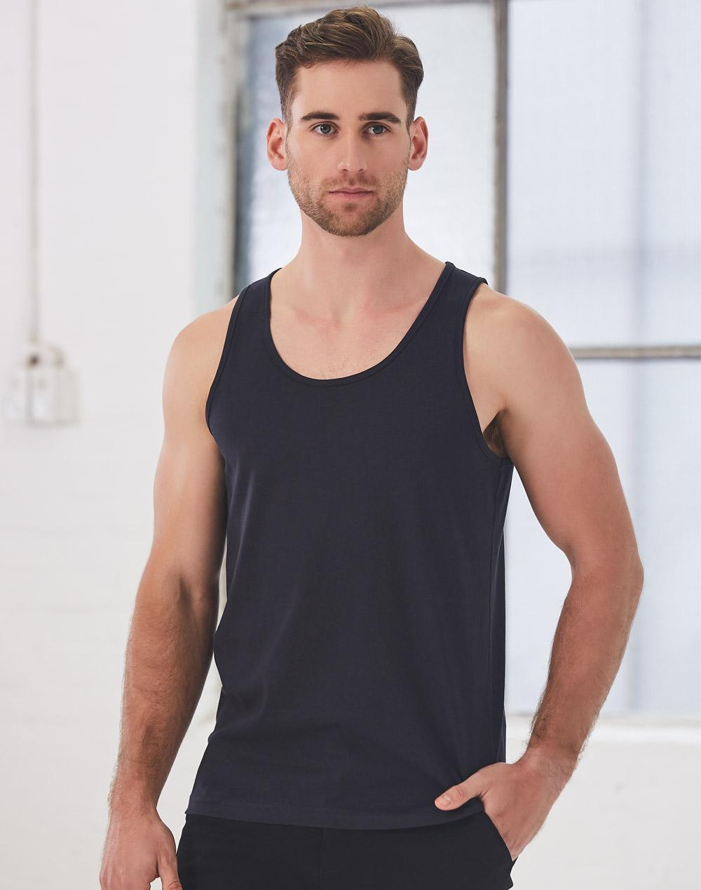 Men's cotton singlet - TS18