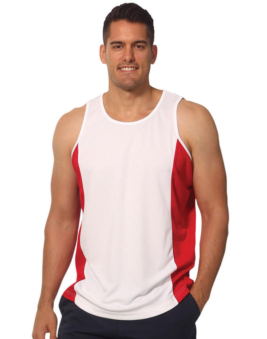 Men's cooldry contrast mesh singlet - TS19