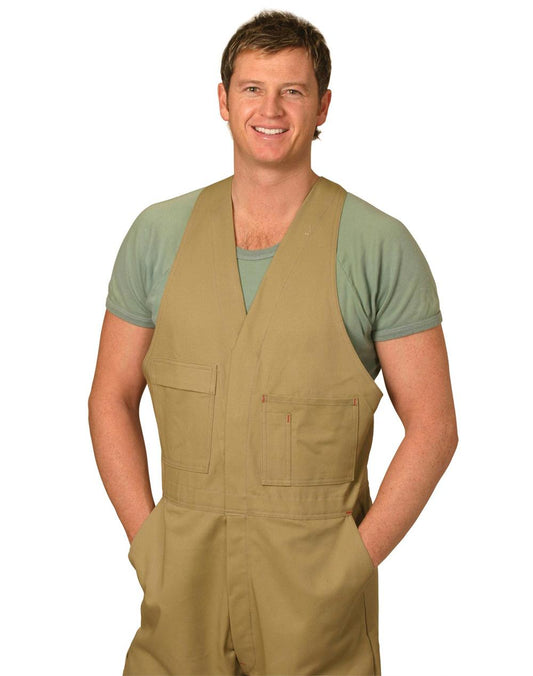 Men's Cotton Drill Action Back Overall-Stout - WA02