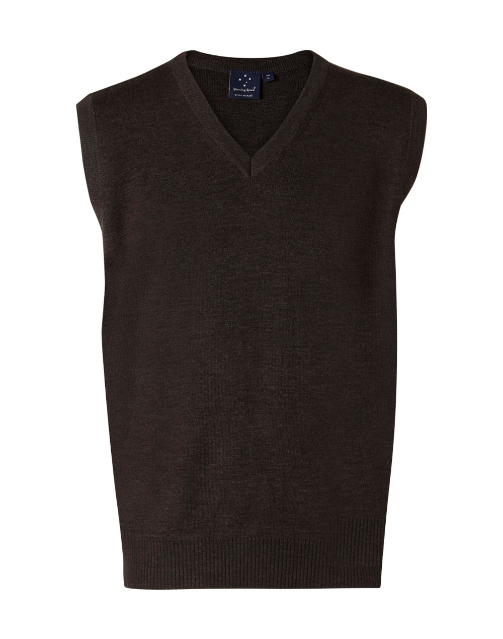 V Neck Wool / Acrylic Knit Vest - WJ02