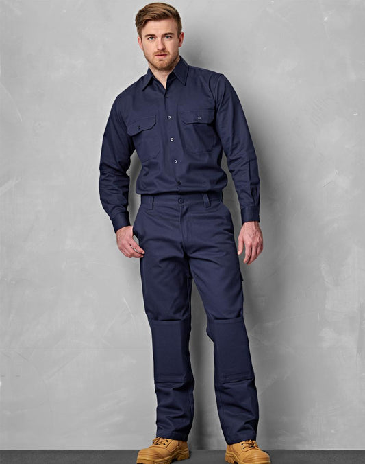 Men's Cotton Drill Pre-shrunk Cargo Pants With Knee Pads - WP03